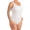 Woman wearing Mediven Harmony CG Armsleeve with Topband Sand