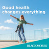 Blackmores Advertisement featuring a Woman riding a Skateboard