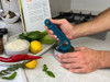 Man using Dext Ring Pull Can Opener in Teal