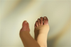 Sigvaris Cotton Calf AD1 Open Toe in Beige/Nature - Toe Close Up