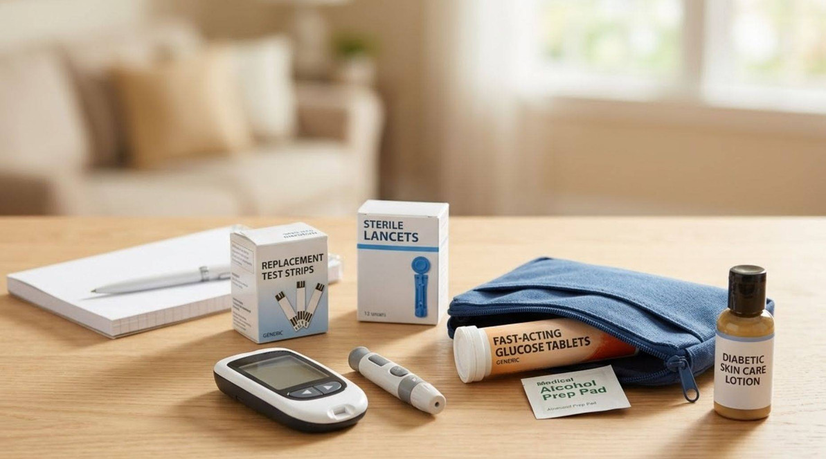 Which Over-the-Counter Diabetes Products Are Essential for a Newly Diagnosed Patient?