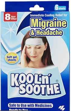 Kool'n'Soothe Migraine & Headache Cooling Soft Gel Sheets 6 Pack