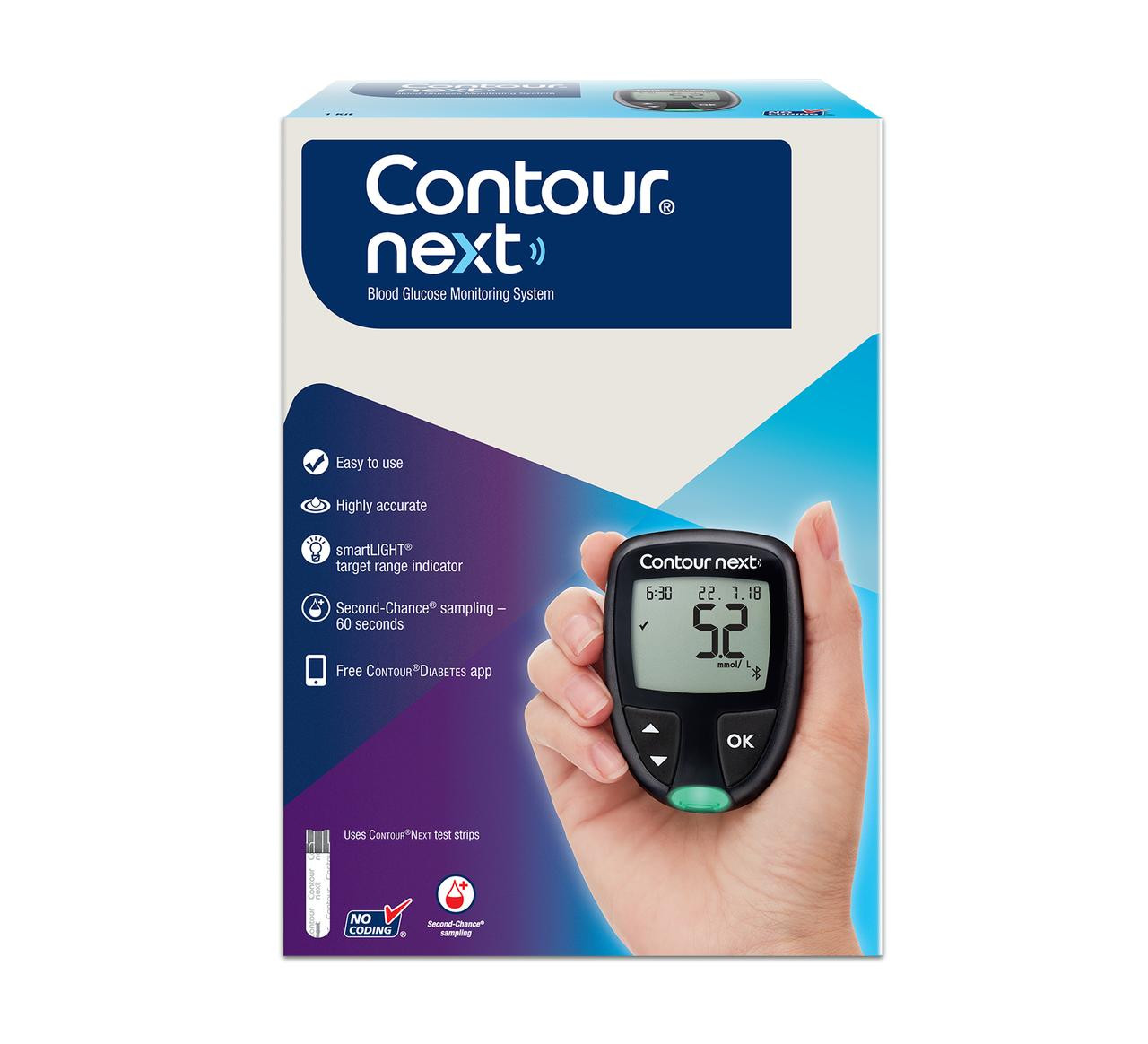 Contour Next Meter & Complete Blood Glucose Monitoring System Kit