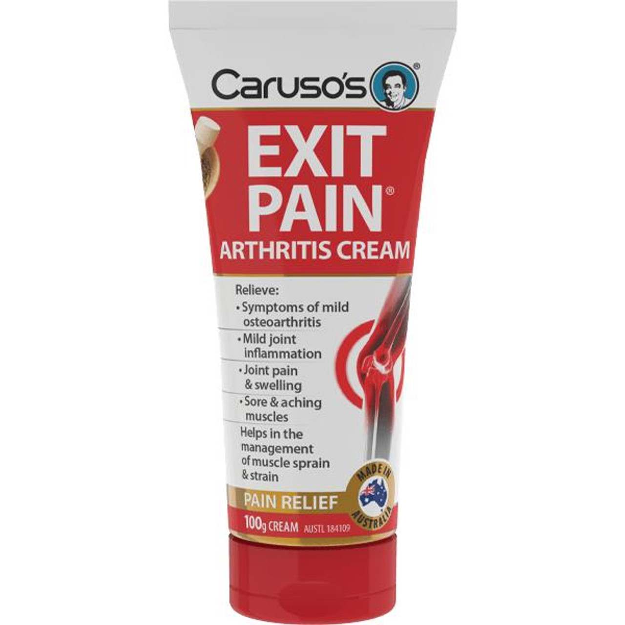 Carusos Exit Pain Arthritis Cream 100g