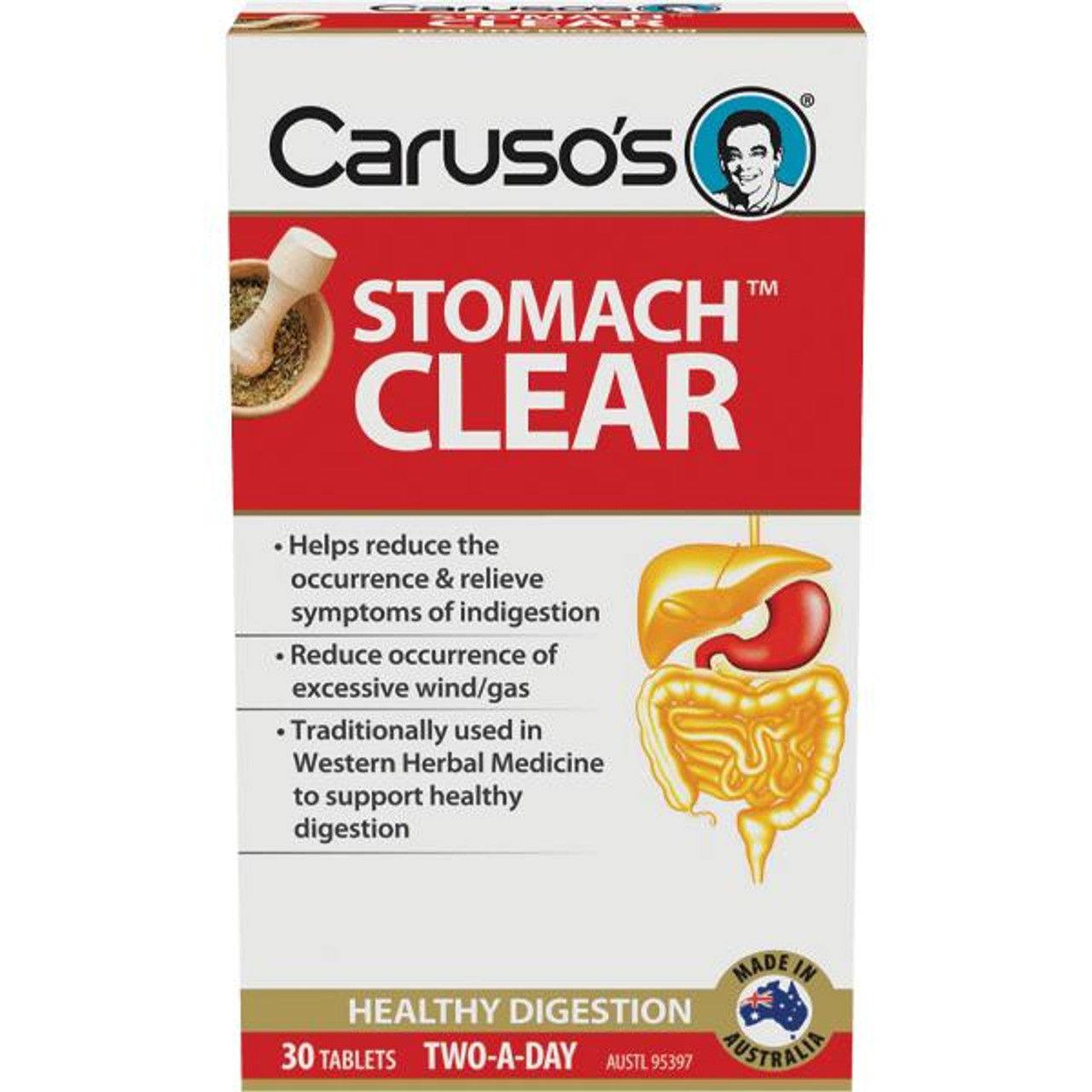 Caruso s Stomach Clear 30 Tablets