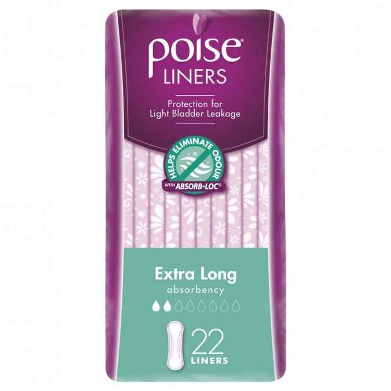 Poise Liners Extra Long 22 Pack - SuperPharmacyPlus