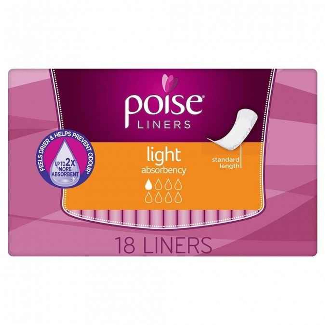 Poise Light Liners 18 Pack
