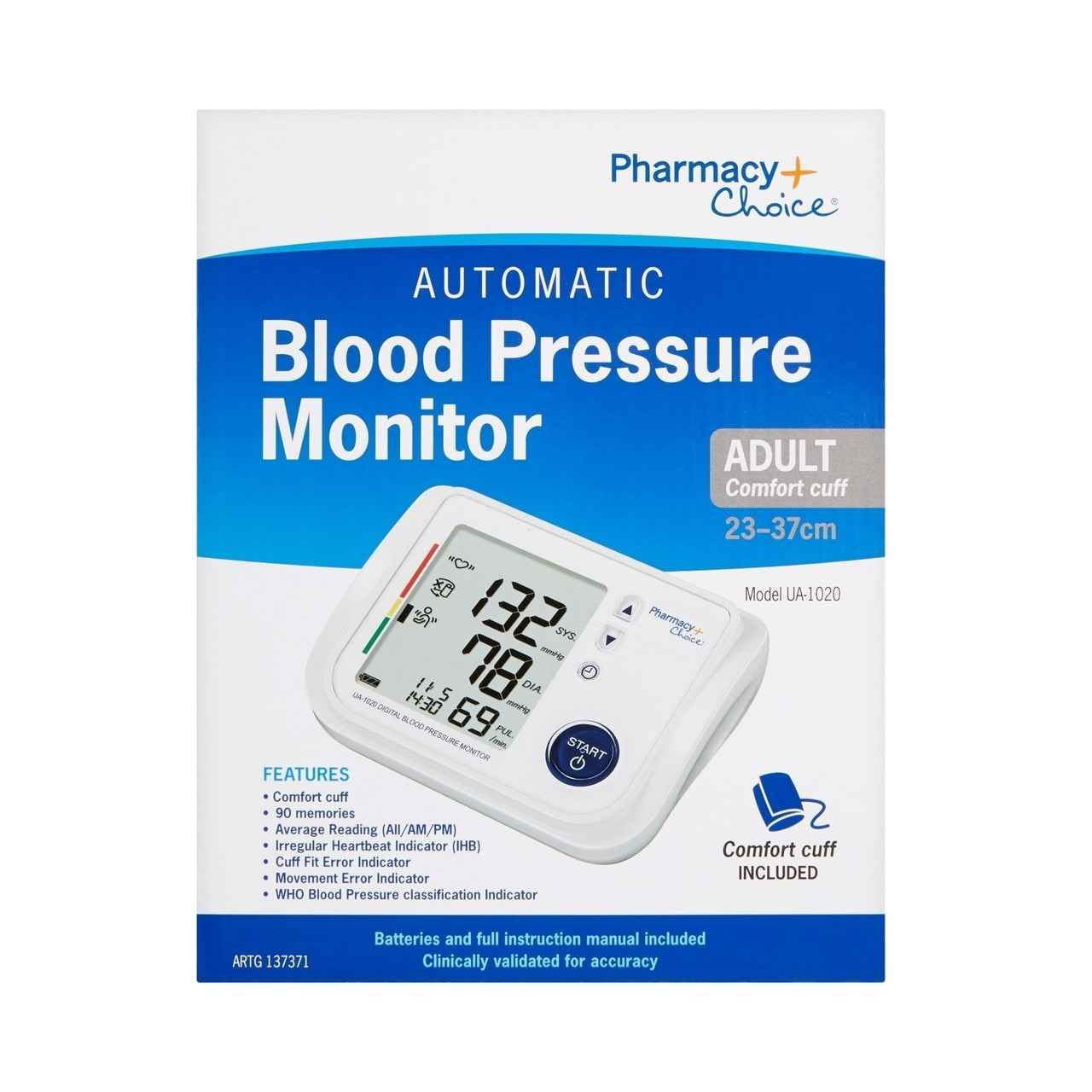Lifesource One Step Plus Blood Pressure Monitor, Adult Cuff, Small