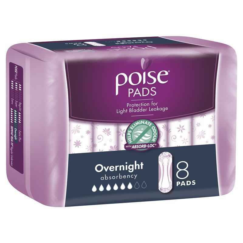 Poise Pads Overnight 8 Pack SuperPharmacyPlus
