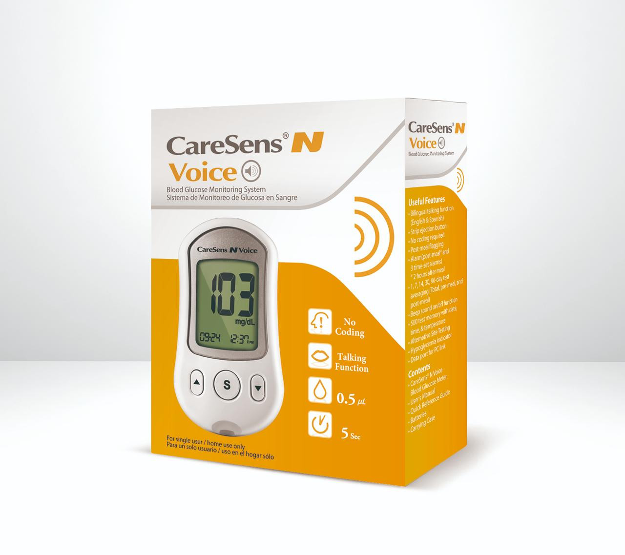 CareSens N Voice Audible Blood Glucose Monitoring System