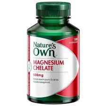 Natures Own Magnesium Chelate 500mg 180 Capsules Natures Own SuperPharmacyPlus