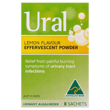 Ural Original Sachets Purse Pack 8 Sachets Lemon Flavour  by Aspen available at SuperPharmacy Plus