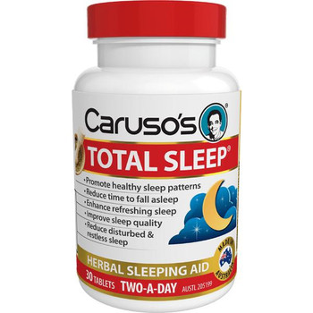 Carusos Natural Health Total Sleep or 30 Tablets Carusos SuperPharmacyPlus