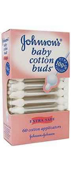 Johnsons Baby Cotton Buds 60 Cotton Applicators Johnson and Johnson Medical Pty Ltd SuperPharmacyPlus
