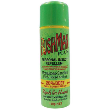 Bushman Plus UV Insect Repellent Aerosol 150g Bushman SuperPharmacyPlus