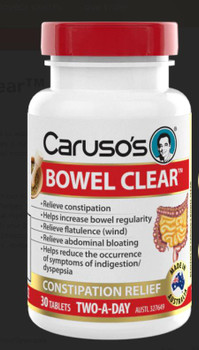 Caruso's Bowel Clear | 30 Tablets  by Carusos available at SuperPharmacy Plus