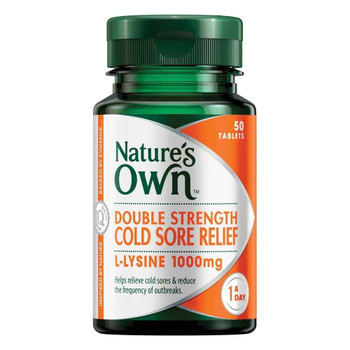 Natures Own Double Strength Cold Sore Relief 50 Tablets Natures Own SuperPharmacyPlus
