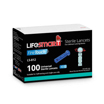 Lifesmart Finetouch Universal Sterile Lancets box Of 100 Genesis Biotech Pty Ltd SuperPharmacyPlus