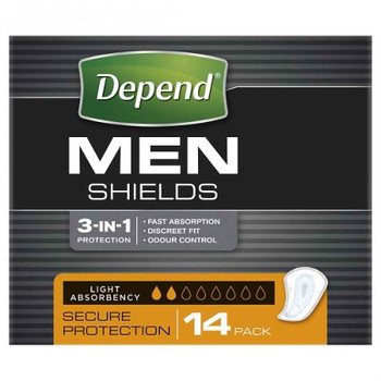 Depend for Men Shields Incontinence Pads - 14 Pack Depend SuperPharmacyPlus