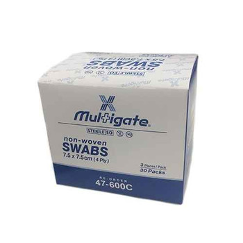 Multigate Non-Woven Swabs 7.5cm x 7.5cm 30 Pack Multigate SuperPharmacyPlus