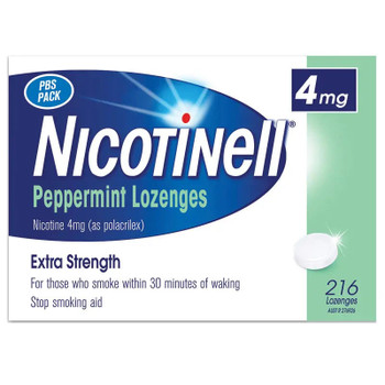 Nicotinell Peppermint 4mg Lozenges | 216 Pack  by Perrigo Australia available at SuperPharmacy Plus