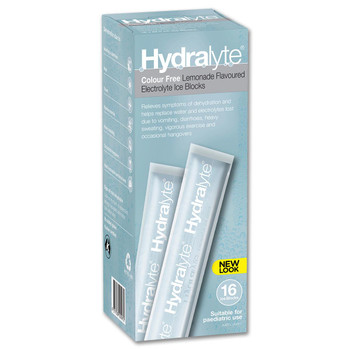 Hydralyte Electrolyte Ice Block or Lemonade or 16 Pack Hydralyte SuperPharmacyPlus