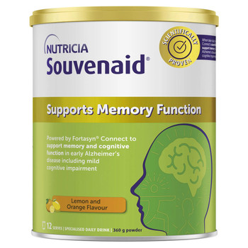 Souvenaid Memory Powder Lemon and Orange 360g Nutricia Australia SuperPharmacyPlus