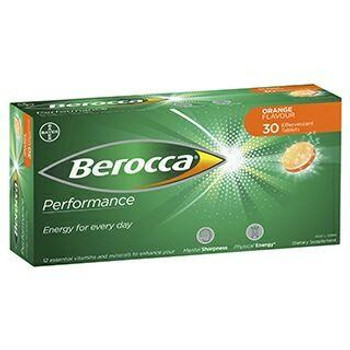 Berocca Energy Vitamin Orange 30 Effervescent Tablets SuperPharmacyPlus