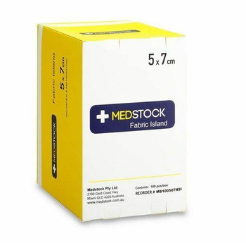 Medstock Fabric Island Dressing 5cm x 7cm or 100 Pack SuperPharmacyPlus