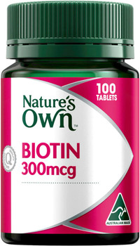 Natures Own Biotin 300mcg for Healthy Nailsor 100 Tablets or AUST L 259712 Natures Own SuperPharmacyPlus