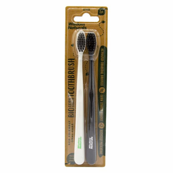 Wisdom Natural Bio Corn Starch Medium Toothbrush Pack of 2  by Wisdom Naturals available at SuperPharmacy Plus