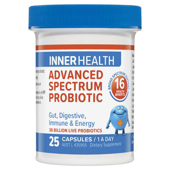 Inner Health Advanced Spectrum Probiotic | 25 Capsules | Buy for 29.95 | |