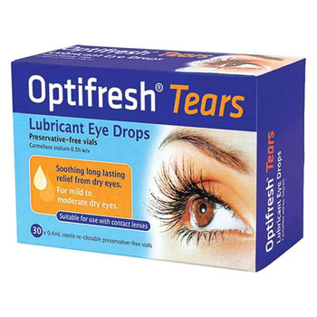 Optifresh Tears Lubricant Eye Drops | 30 x 0.4mL Vials | Buy for 13.95 | |