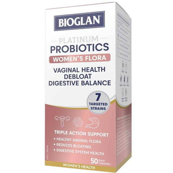 Bioglan Platinum Probiotics Women\'s Flora 50s – Front Packaging
