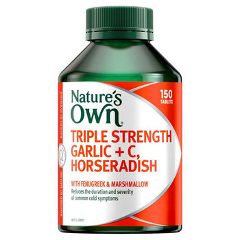 Nature's Own Triple Strength Garlic + C, Horseradish | 150 Tablets  by Natures Own available at SuperPharmacy Plus