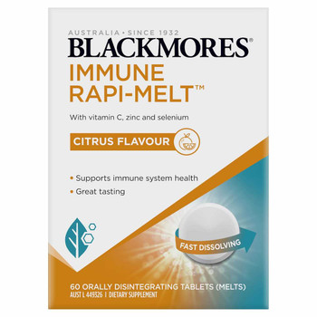 Blackmores Immune Rapi-Melt 60 Melts - Front of Pack