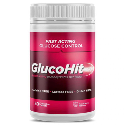 GlucoHit Glucose Tablets Raspberry 50 | Buy for 14.5 | Nipro |