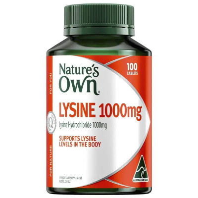 Nature's Own Double Strength Cold Sore Relief L-Lysine 1000mg | 100 Tablets