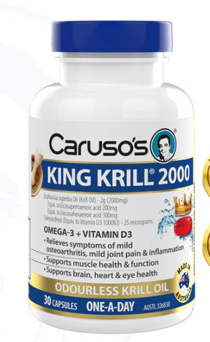 Caruso's King Krill 2000mg | 30 Capsules  by Carusos available at SuperPharmacy Plus