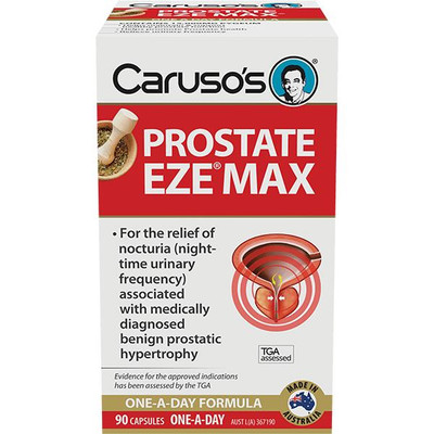 Carusos Natural Health Prostate Eze Max 15000mg Pygeum or 90 Capsules Carusos SuperPharmacyPlus