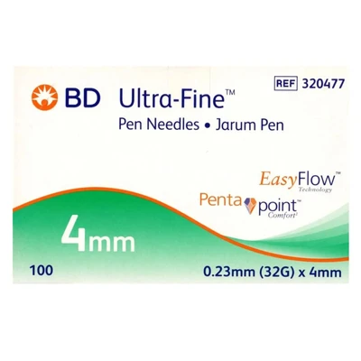 BD Ultra-Fine Pen Needle 0.23mm (32G) x 4mm x100 (New Version)