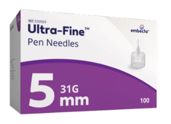 BD Ultra-Fine Pen Needles 0.25mm (31G) x 5mm x100