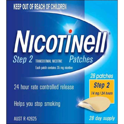 Nicotinell Step 2 Patch 14mg 28 Patches Perrigo Australia SuperPharmacyPlus