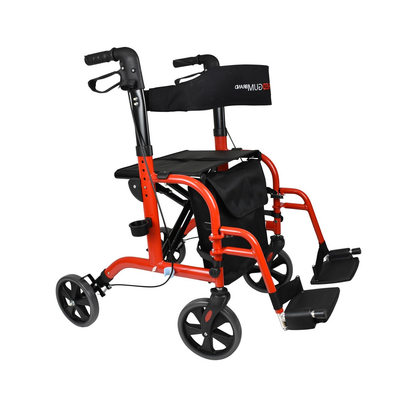 2-in-1 Wheelchair Seat Walker Crossover Transit Chair Walker