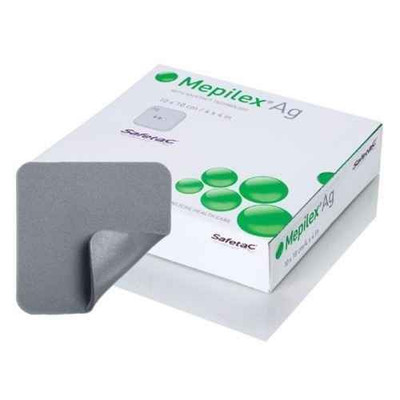 Mepilex Ag 287110 10cm X 10cm Dressing 5 Pack Molnlycke SuperPharmacyPlus