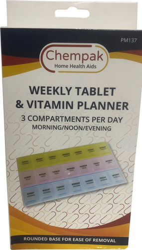 Chempak Weekly Pill & Vitamin Planner PM137 (Replaces PS137)