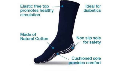 Gripperz Non Slip Circulation Navy Colour Socks Large Gripperz SuperPharmacyPlus
