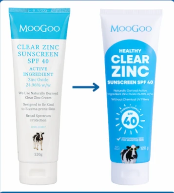 Moo Goo Clear Zinc Sunscreen SPF 40 | 120g