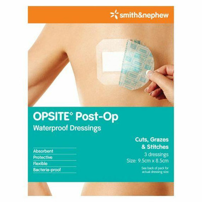 Opsite Post-Op Dressing 9.5cm x 8.5cm 3 Pack Smith and Nephew SuperPharmacyPlus