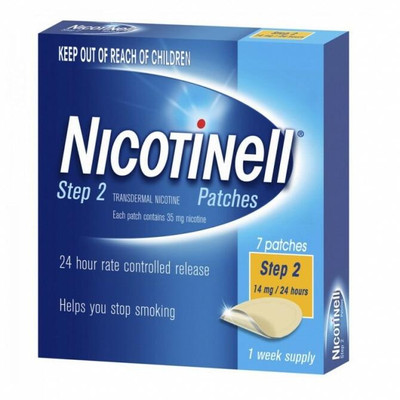 Nicotinell Step 2 Patch 14mg 7 Patches Perrigo Australia SuperPharmacyPlus